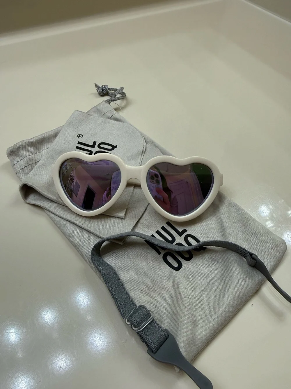 Flexible Heart-Shaped Polarized Sunglasses for Baby 0-24 months